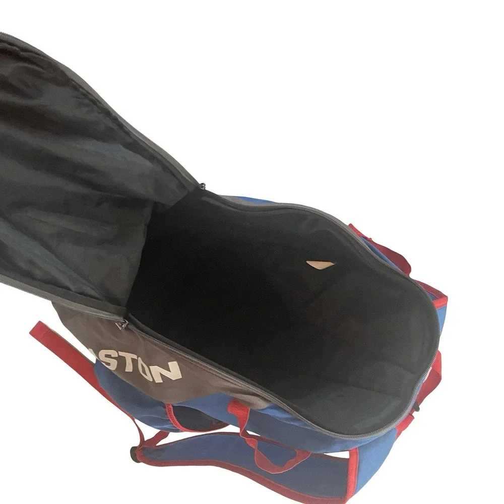 Easton Bat Bag Red Blue Gray Colorblock Large Backpack Baseball Softball Zipper
